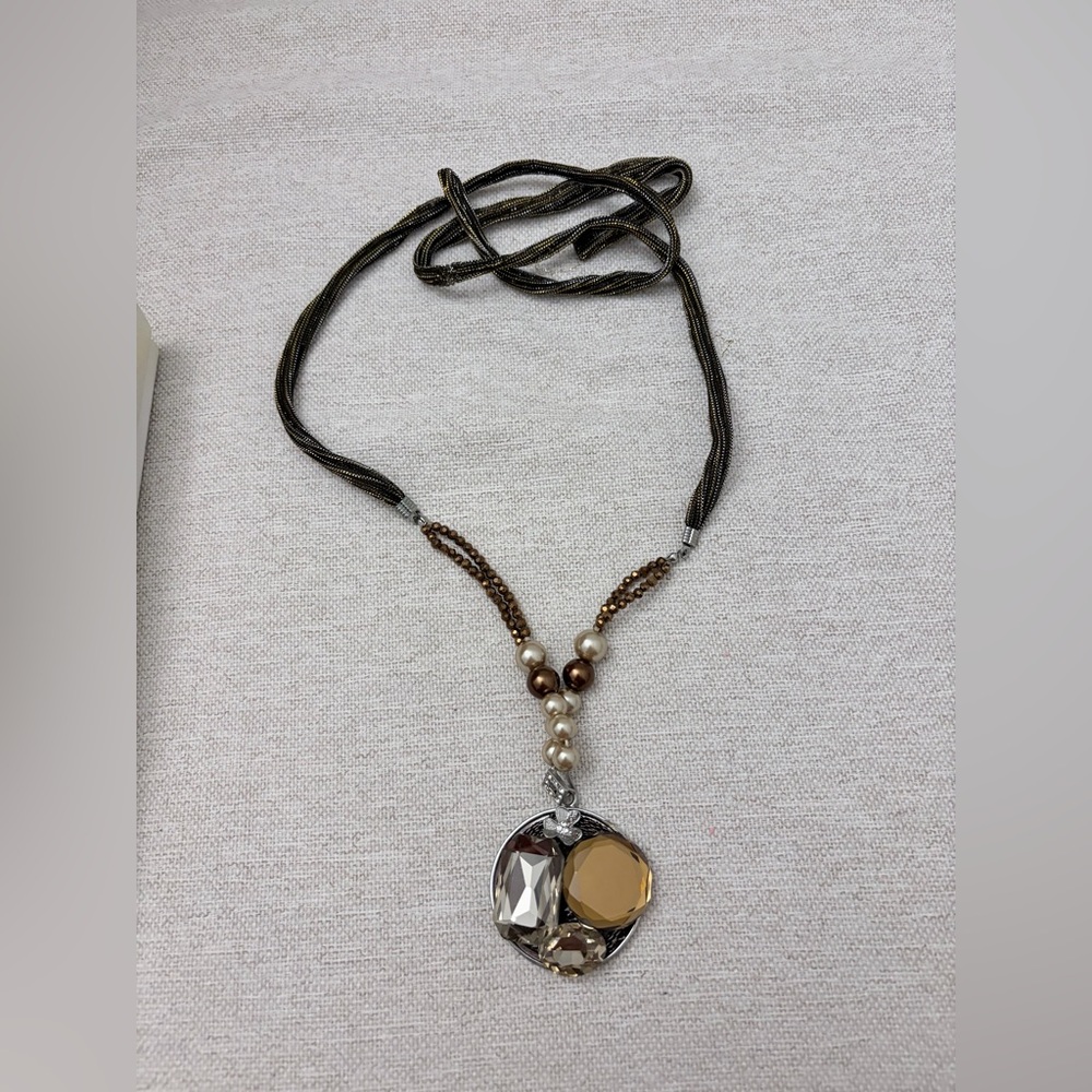 Pendant necklace with beaded cord, mint condition